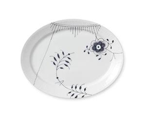 Royal Copenhagen Black Fluted mega oval dish 33 cm
