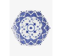 Royal Copenhagen Royal Copenhagen Blue Fluted Full Lace Hexagonal Porcelain Plate 21cm