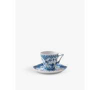 Royal Copenhagen Royal Copenhagen Blue Fluted Full Lace Porcelain Cup and Saucer Set
