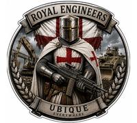 Royal Corps of Engineers Military Sticker - British Army RE Vinyl Decal for Car, Van, Toolbox, Laptop, Window & Helmet - Military Engineer Corps Badge - Made in UK