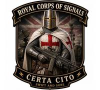 Royal Corps of Signals Knight Templar Vinyl Sticker Decal