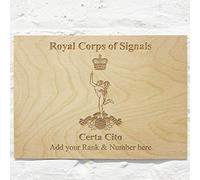 Royal Corps of Signals Personalised Add Name Custom Wooden wall sign Plaques 21x15cm (8.2"x5.9")