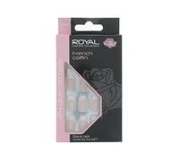 Royal Cosmetics 24 Glue-On false Nails - French Coffin, acrylic false/fake nails, stick on nails, with glue included.