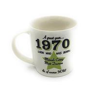 Royal County 1970 - A Great Year. A Year You were Born Mug with Two Celebrities That were Born in The Same Year. Gift, Present, Christmas, Birthday, Anniversary, Father's Day, Mother's Day