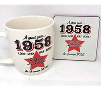 Royal County Year You were Born Mug and Coaster Set - 1958