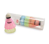 royal court 6 Badminton Shuttlecocks - Multi Colour Plastic & Nylon Shuttle Cocks
