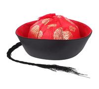 Royal Court Hat with Braids and Printed Detail for Cosplay Performance
