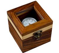 Royal Craft Expertise Mens watch box, Watch display case, Indian Rosewood watch box case organizer for men, Velvet lining glass lid, Solid Gift for Him, Litchenerg burn/Fractal burn wood (White)