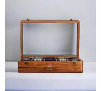 Royal Craft Expertise Mens watch box, Watch display case, Indian Rosewood watch box case organizer for men, Velvet lining glass lid, Solid Gift for Him (Dark brown Ten room)