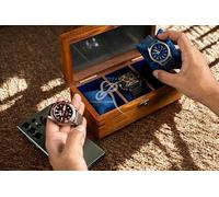 Royal Craft Expertise Watch Box, Watch Case for Men Women with Large Glass Lid, Wooden Watch Display Storage Box with 3 - Slots, Indian Rosewood Mens Watch Box Organizer for Valentines Day