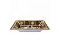 Royal Crown Derby Old Imari Solid Gold Band Rectangle Tray