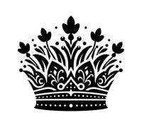 Royal Crown Elegant Crown Silhouettes symbolizing Power and Authority on and Engraving Stickers 67.2x74.4cm It Won't Fall Off Black