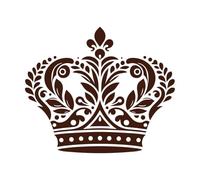 Royal Crown Silhouettes symbolizing Power and Authority on and Engraving Decals 41x48.6cm Tattoo Culture Coffee