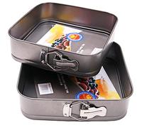 Royal Cuisine Pack of 2 Cake tin, Bakeware, Square Cake Pan, Non-Stick Cake tin, Springform 24 cm|26 cm