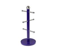 Royal Cuisine Retro Stainless Steel Kitchen Purple 6 Cups Mug Tree Holder Stand