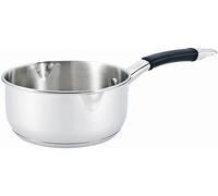 Royal Cuisine Stainless Steel Milk/Tea Storage pan Egg/Water Boiling Pot with 2 Pouring Lips Induction hob Soup Warming Sauce pan 20cm