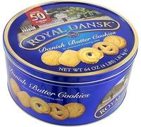 Royal Danish Butter Cookies 1.81kg Tin - Traditional Danish Biscuits, Luxury Assorted Butter Cookies, Large Family Sharing & Gift Tin