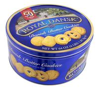 Royal Dansk Danish Butter Cookies Tin 1.81kg - About 240 Cookies, 100% Pure Butter, Gift-Worthy & Shareable