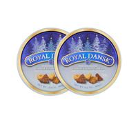ROYAL DANSK WINTER COOKIE COLLECTION 300g (Pack of 2) - Vanilla, Hot Chocolate, Caramel, Brown Sugar Flavoured Danish Butter Cookies | Novelty Biscuit Tin, Retro Christmas Biscuits Gift