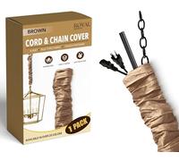 Royal Designs CC-8-BR Brown Chain & Cord Cover 4' Silktype Fabric Touch Fastener, Brown