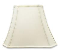 Royal Designs DSO-68-16WH Rectangle Bell Cut Corner Designer Lamp Shade-White-(6.25 x 8) x (11 x 16) x 12, 16