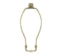 Royal Designs HA-1001-7BR-1 Heavy Duty Lamp Harp Finial and Lamp Harp Holder Set, 7", Polished Brass