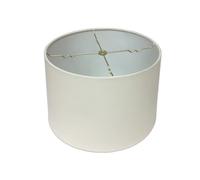 Royal Designs HB-610-18LNEG Shallow Drum Hardback Lamp Shade, 17" x 18" x 11.5", Linen Eggshell