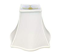 Royal Designs, Inc Fancy Square Bell Basic Lamp Shade, Fabric, White