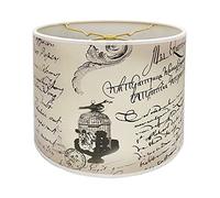 Royal Designs, Inc. Trendy Decorative Handmade Drum Shade, Made in USA, 10in, HBC-8044-10, Caligraphy