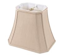 Royal Designs Rectangle Cut Corner Lamp Shade - Beige - (6 x 8) x (9 x 14) x 10.5