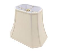 Royal Designs Rectangle Cut Corner Lamp Shade - Eggshell -(5 x 6.5) x (8 x 12) x 10