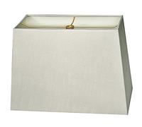 Royal Designs Rectangle Hard Back Lamp Shade, Gray, (6x12) x (8x14) x 10