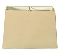 Royal Designs Rectangle Hard Back Lamp Shade, Linen Beige, (8"x 16) x (10"X 18) x 12