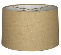 Royal Designs Shallow Drum Hardback Lamp Shade, Burlap, 17 x 18 x 11.5 (HB-610-18BL)