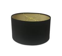 Royal Designs Shallow Oval Hardback Lamp Shade, Black, 12 x 14 x 8.5