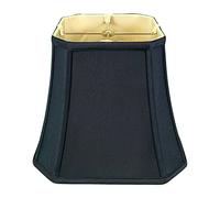 Royal Designs Square Cut Corner Bell Lamp Shade, Black, 5 x 10 x 8.75