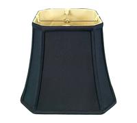 Royal Designs Square Cut Corner Bell Lamp Shade, Black, 5 x 10 x 8.75