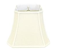 Royal Designs Square Cut Corner Bell Lamp Shade, Eggshell, 7.5 x 12 x 10.25