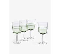 Royal Doulton 1815 Hand-painted Crystalline Wine Glasses Set of Four