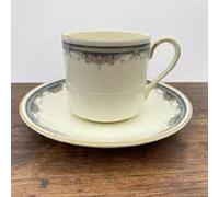 Royal Doulton Albany Pattern Coffee Cup & Saucer Gilded Fine Bone China