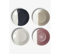 Royal Doulton Black and White Coffee Studio Porcelain Plates 16cm Set of Four