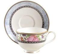 Royal Doulton Centennial Rose Pattern Tea Cup & Saucer Gilded Fine Bone China
