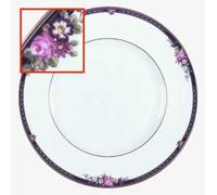 Royal Doulton Centtenial Rose Pattern Round Dinner Plate 26cm Only Gilded Fine Bone China