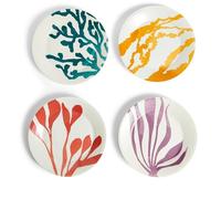 Royal Doulton Large Plates, for Everyday Use, 1815 Bright, 24cm /.4in, Multicolour Mixed Pattern, Set of 4