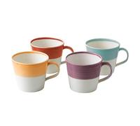 Royal Doulton Mugs - 1815 Bright Collection - Porcelain Coffee Mug Set of 4 - Large Cups Ideal for Hot Drinks, Coffee, Tea, Lattes, & Cappuccino - Better Heat Retention, 400ml each