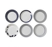 Royal Doulton Bowl - Pacific Blue Collection Pasta Bowls - Porcelain Tableware Set of 6 - Perfect for Pasta, Soup and Dessert - 22cm