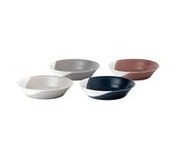 Royal Doulton Plenty 40034559 23cm Pasta Bowls Set of 4 Multi-Coloured, Porcelain, 1100 milliliters, Mixed