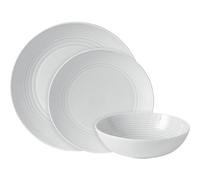 Royal Doulton Gordon Ramsay Maze White Collection Stoneware Set of 12 - Dinner Plates, Side Plates, & Cereal Bowls Ideal for Breakfast, Lunch and Dinner