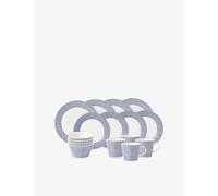 Royal Doulton Royal Doulton Pacific Blue Dots Porcelain 16-Piece Dinnerware Set