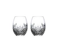 Royal Doulton Set of 2 Ashmere Crystal Rum Glasses Clear